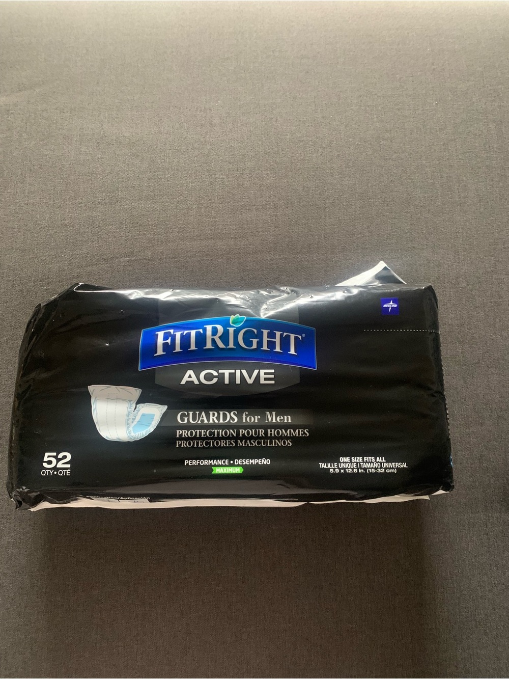 A Side Little Rip FITRIGHT Active Guards For Men Performance Maximum - 52 Ct NWT